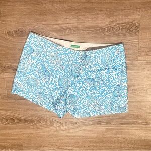 Lilly Pulitzer Blue Coral Print Women Shorts